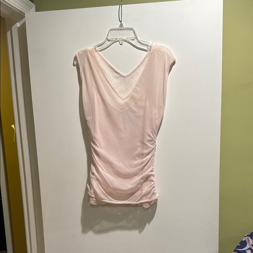 Elegant Pink Ruched Backless Blouse